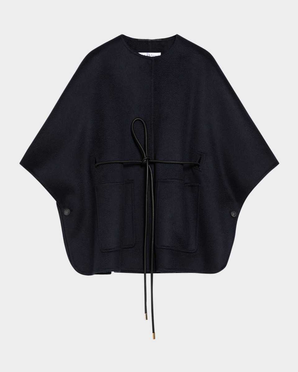 Zebio Cashmere Belted Poncho
